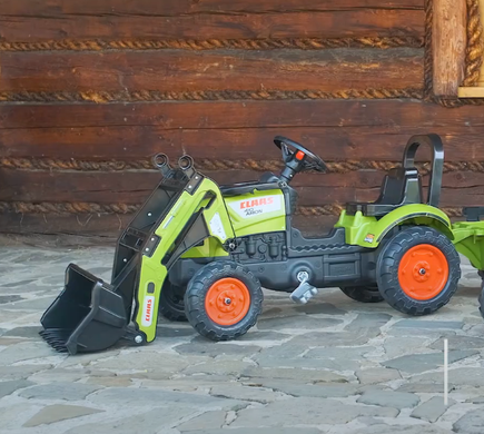 Дитячий трактор на педалях з ковшем і причепом Claas Arion 410 Falk 2040AM від 2 років