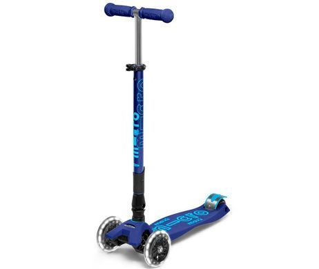 Складаний дитячий самокат Maxi Micro Deluxe Foldable LED Navy Blue MMD099 від 5 до 12 років