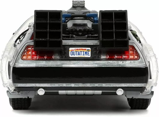 Металева машина 1:24 DeLorean DMC-12 Назад у майбутнє 1 Time Machine Jada Toys 253255038 зі світлом