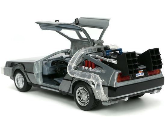 Металева машина 1:24 DeLorean DMC-12 Назад у майбутнє 1 Time Machine Jada Toys 253255038 зі світлом