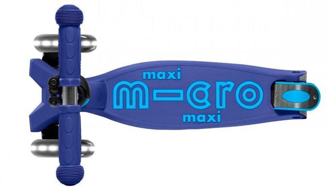Складаний дитячий самокат Maxi Micro Deluxe Foldable LED Navy Blue MMD099 від 5 до 12 років