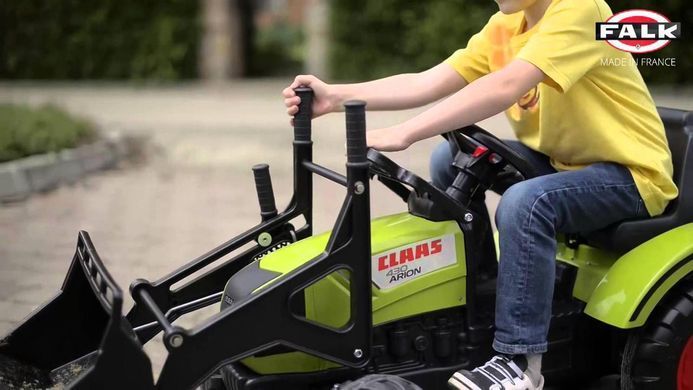 Дитячий трактор на педалях з ковшем і причепом Claas Arion 410 Falk 2040AM від 2 років