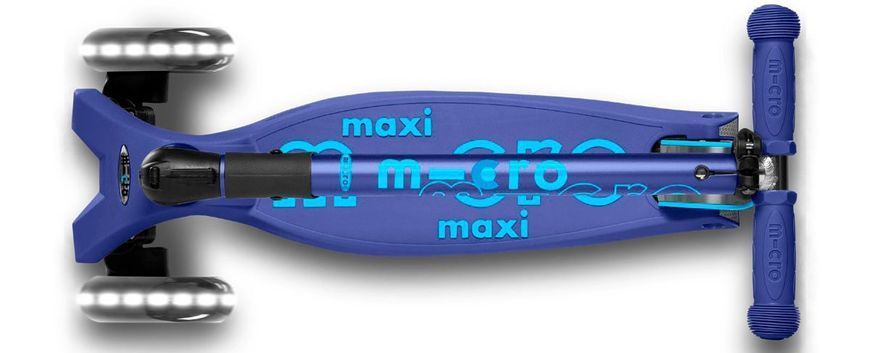 Складаний дитячий самокат Maxi Micro Deluxe Foldable LED Navy Blue MMD099 від 5 до 12 років