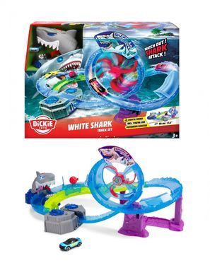 Гоночний трек (80 см) Біла акула White Shark Track Set Dickie Toys 3338002 світло, звук