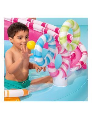 Дитячий ігровий центр-басейн з гіркою Candy Fun Play Center Intex 57144