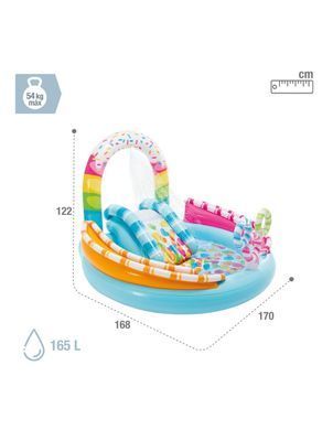 Дитячий ігровий центр-басейн з гіркою Candy Fun Play Center Intex 57144