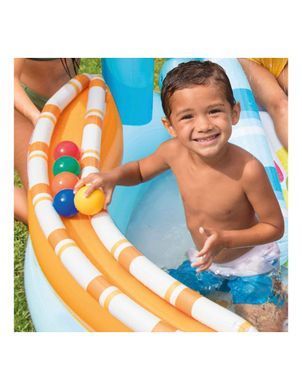 Дитячий ігровий центр-басейн з гіркою Candy Fun Play Center Intex 57144