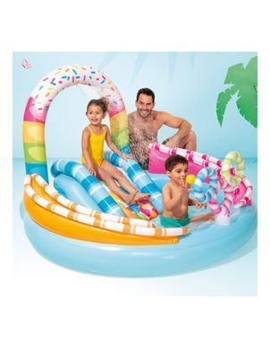 Дитячий ігровий центр-басейн з гіркою Candy Fun Play Center Intex 57144