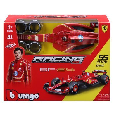 Металевий авто-конструктор Ferrari F1 Sf-24 Carlos Sainz #55 (1:24) Bburago 18-26859