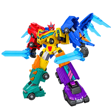 Игровой набор с машинками-трансформерами 5в1 Метатрон Quantum Heroes Dinoster EU580855