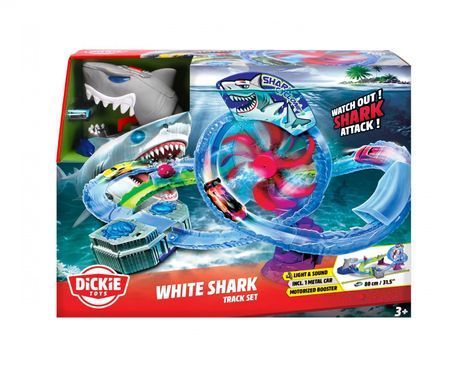 Гоночний трек (80 см) Біла акула White Shark Track Set Dickie Toys 3338002 світло, звук
