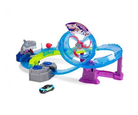 Гоночний трек (80 см) Біла акула White Shark Track Set Dickie Toys 3338002 світло, звук