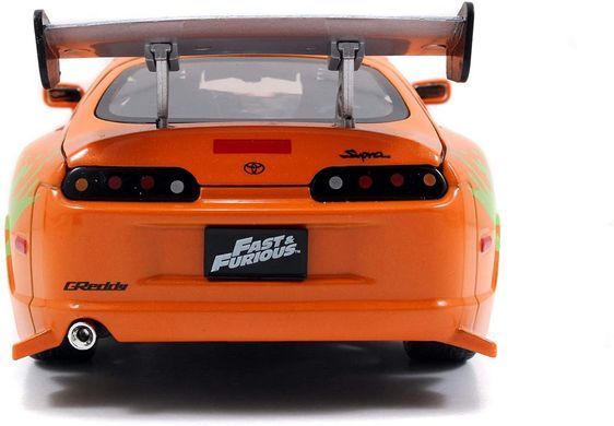 Fast & Furious Металева машинка 1995 Toyota Supra 1:24 з фігуркою Браяна Jada Toys 9330738314R00