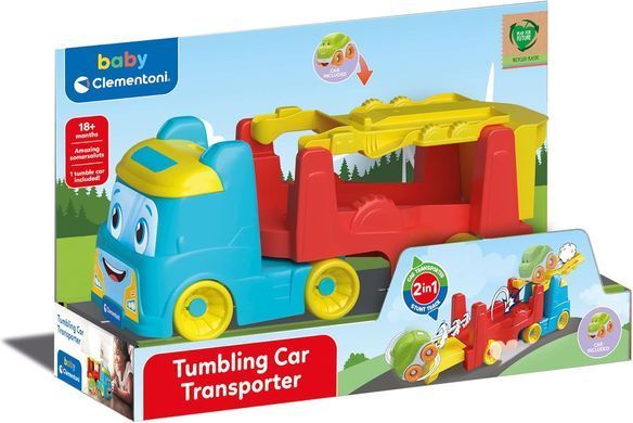 Машинка погрузчик 2 в 1 Tumbling Car Transporter Baby Clementoni 17892