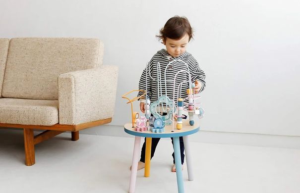 Дерев'яний навчальний маніпулятивний стіл Монтессорі PolarB Viga Toys Wire Beads Table 44033