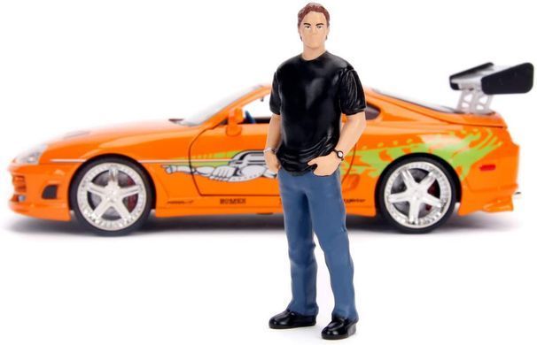 Fast & Furious Металева машинка 1995 Toyota Supra 1:24 з фігуркою Браяна Jada Toys 9330738314R00
