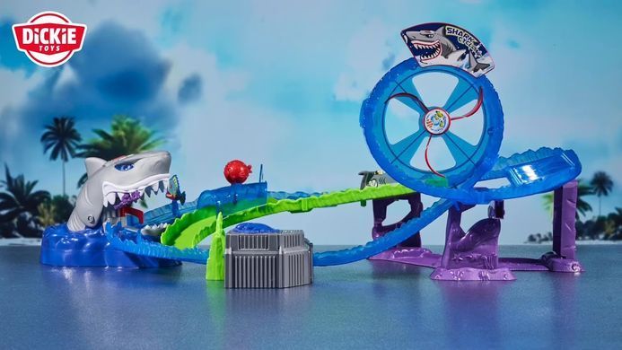Набор гоночных треков Белая акула White Shark Track Set Dickie Toys 3338002 свет, звук