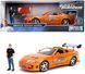 Fast & Furious Металева машинка 1995 Toyota Supra 1:24 з фігуркою Браяна Jada Toys 9330738314R00
