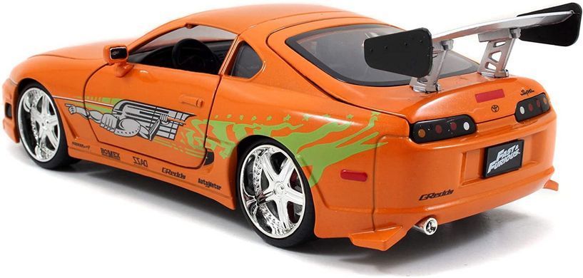 Fast & Furious Металева машинка 1995 Toyota Supra 1:24 з фігуркою Браяна Jada Toys 9330738314R00