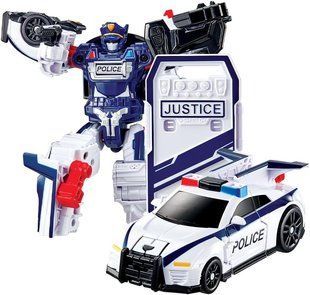 Набор роботов-трансформеров 2в1 Полицейская машина S5 Rescue Tobot Police Car Young Toys 301152