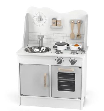 Дитяча дерев'яна кухня з аксесуарами Eco Gray Viga Toys PolarB 44049