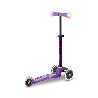 Уценка трехколесный самокат Mini Micro Deluxe Magic Purple MMD129 светящиеся ручки и LED колеса