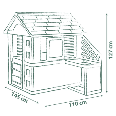 Ігровий будиночок з літньою кухнею Pretty Playhouse and Kitchen Smoby Life 7600810738