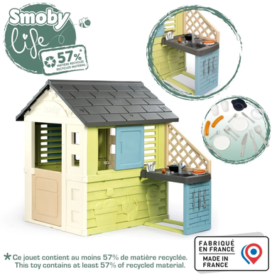 Ігровий будиночок з літньою кухнею Pretty Playhouse and Kitchen Smoby Life 7600810738
