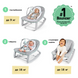 Дитячий шезлонг-гойдалка та крісло для малюків 3 в 1 Keep Cozy Ingenuity 12428