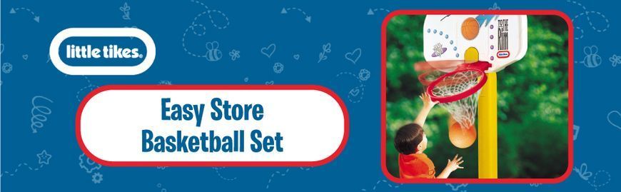 Складана дитяча баскетбольна стійка з кільцем Easy Store Basketball Set Little Tikes 4339