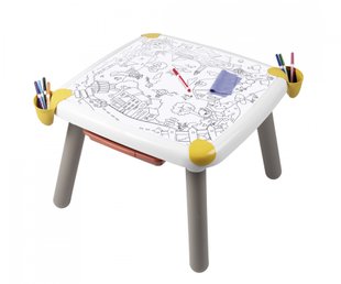 Детский стол для творчества с ящиком Kid Creative Table Smoby 420400, с аксесс. 70х70х47 см.