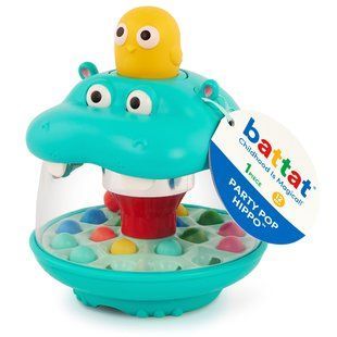 Розвиваюча іграшка Дзиґа-Бегемот Party Pop Hippo Battat BT1830Z