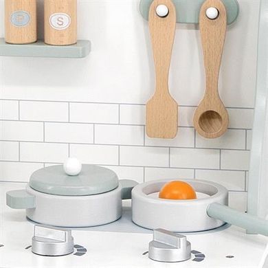 Детская деревянная кухня PolarB с аксессуарами Silver Green Viga Toys 44048