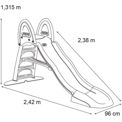 Велика дитяча гірка Slide Plus Feber 9594, 238 см