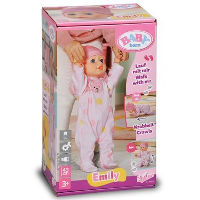 Емілі інтерактивна лялька BABY born Emily Перші кроки (43 см) Zapf Creation 838426