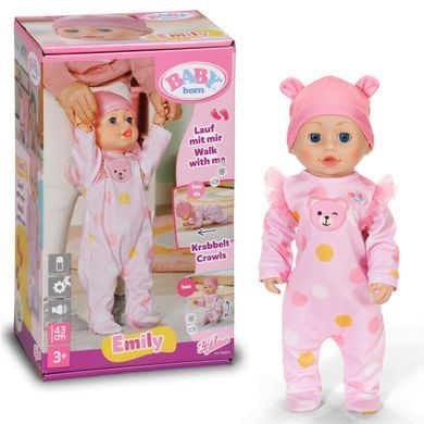 Емілі інтерактивна лялька BABY born Emily Перші кроки (43 см) Zapf Creation 838426