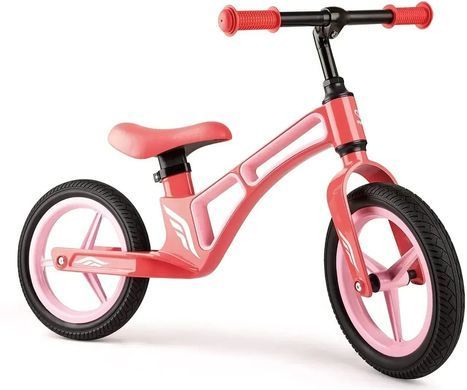 Дитячий двоколісний металевий біговел Hape E8653 рожевий 12"