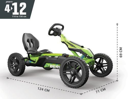 Дитячий велокарт-позашляховик Berg Rally DRT BFR Green Pedal Kart 24.40.03.00 від 4 до 12 років
