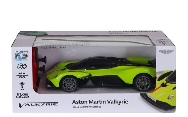 Машинка на радіокеруванні Aston Martin Valkyrie (1:24, 2.4 ГГц) KS Drive 250GAVGG зелений