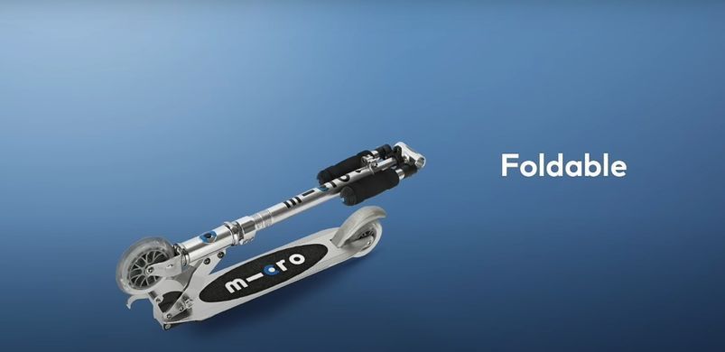 Складаний двоколісний самокат Micro Sprite Foldable Silver Matt SA0019 від 5 до 12 років