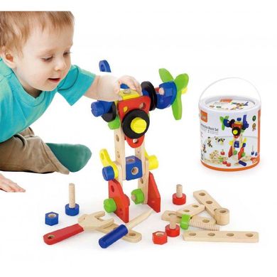 Дерев'яний конструктор 68 елементів Монтессорі Viga Toys 50382