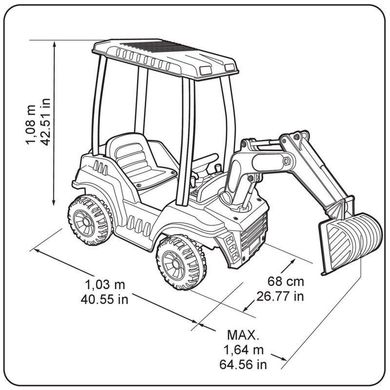 Дитячий екскаватор на акумуляторі 12V Super Large Feber 12320