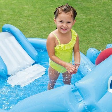 Детский игровой центр- бассейн с горкой Hippo Play Center Intex 57150&nbsp;
