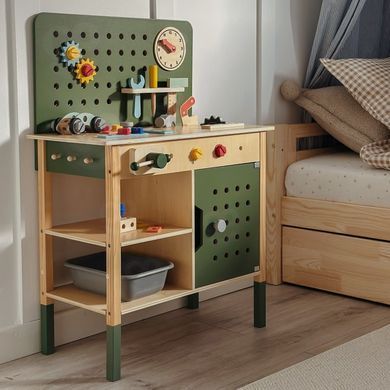 Ігровий набір дерев' яна майстерня з інструментами Woopie Green 58250