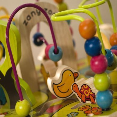 Развивающая деревянная игрушка бизиборд Зоо-Куб Зоопарк Зани Zany Zoo Wooden Activity Cube Battat BX1004X