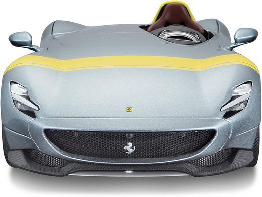 Металлическая одноместная модель авто 2019 Ferrari Monza SP1 grey metallic Bburago 18-16013 в масштабе 1/18