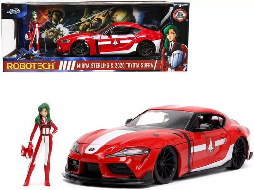 Металева машина (1:24) Robotech 2020 Toyota Supra з фігуркою Miriya Sterling Jada Toys 253255053