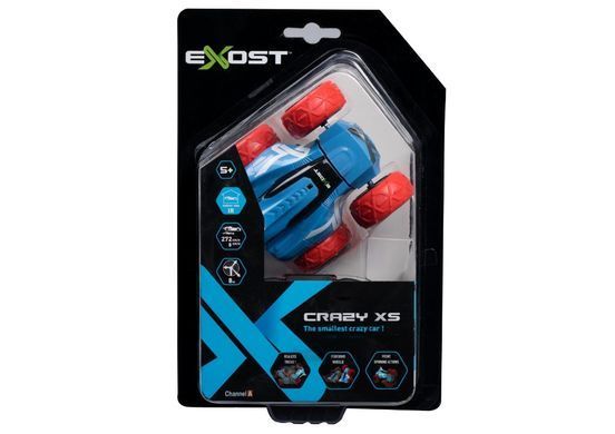Уценка Трюковая машина Exost Crazy XS Car с инфракрасным управлением (1:34, 3,7V) Silverlit 20202-2 голубая