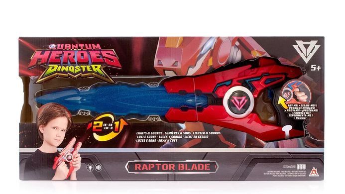 Игрушечное оружие Меч Лучио 2в1 Quantum Heroes Dinoster Raptor Blade Alpha Group EU580871