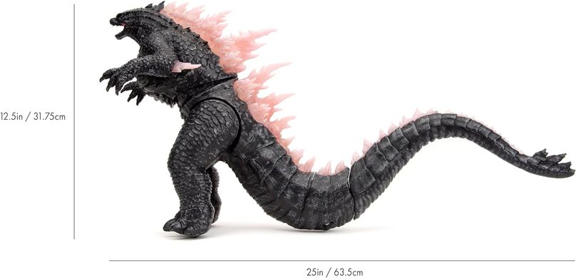 Інтерактивна Ґодзілла на радіокеруванні Godzilla x Kong: The New Empire (1:12, 2.4 GHz) Jada Toys 253256005 світло, звук, ефект пару